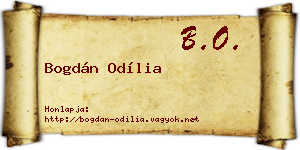 Bogdán Odília névjegykártya